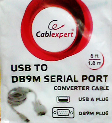 фирменная упаковка нормального кабеля USB-COM, Кубань Краснодар, Белецкий А. И.